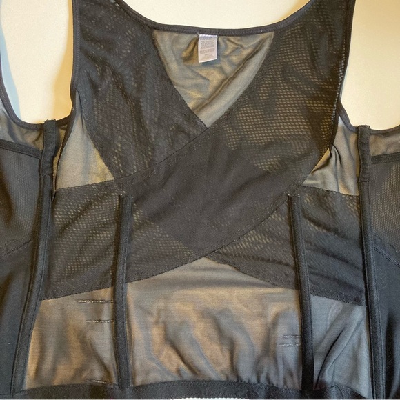 Unbranded Black Open Front Hook & Eye Powernet Corset Shaper | Some Minor Flaws - Picture 4 of 13